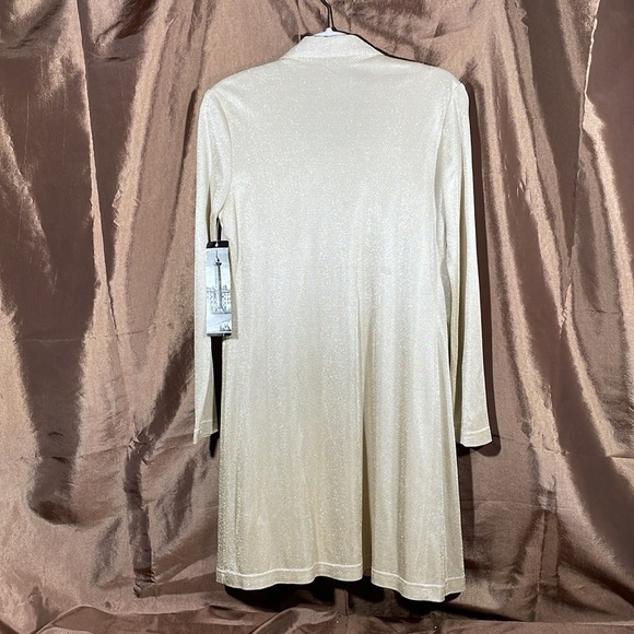 KENAR gold sparkle dress plus jacket - Picture 2 of 8
